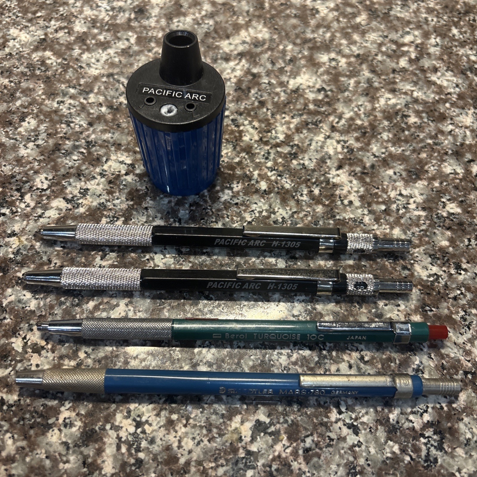 Vintage Drafting Leadholder Pencil Lot 4 Pacific Arc Staedtler Berol Turquoise