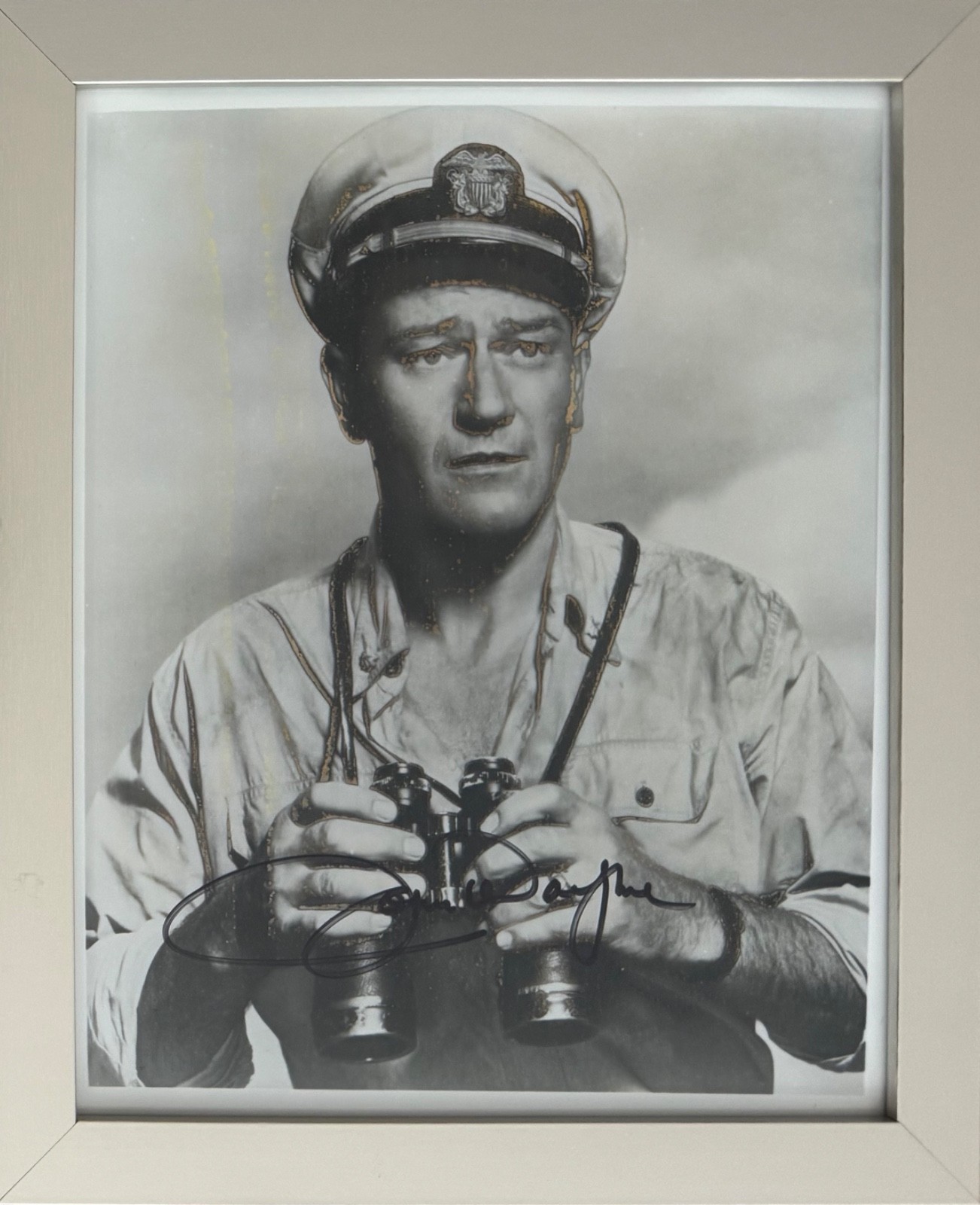 John Wayne U.S. Actor Framed 25cm x 20cm Guaranteed Hand Signed Photo & COA