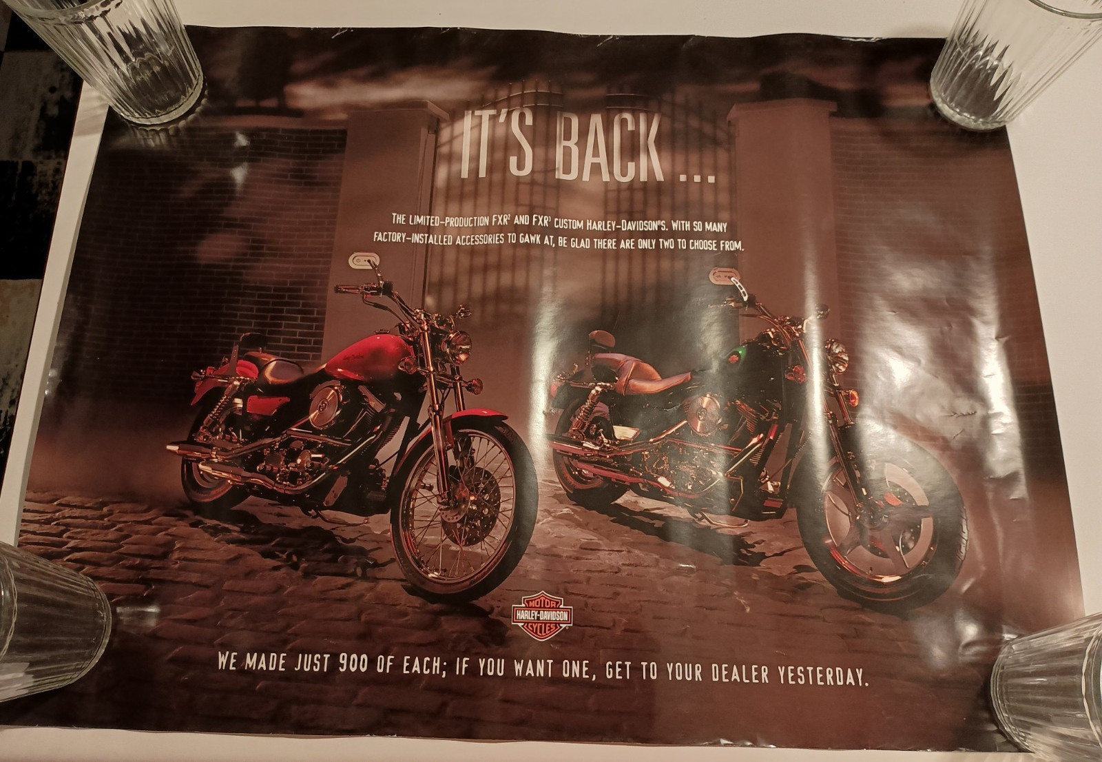 Harley Davidson Custom FXR2 and FXR3 Poster