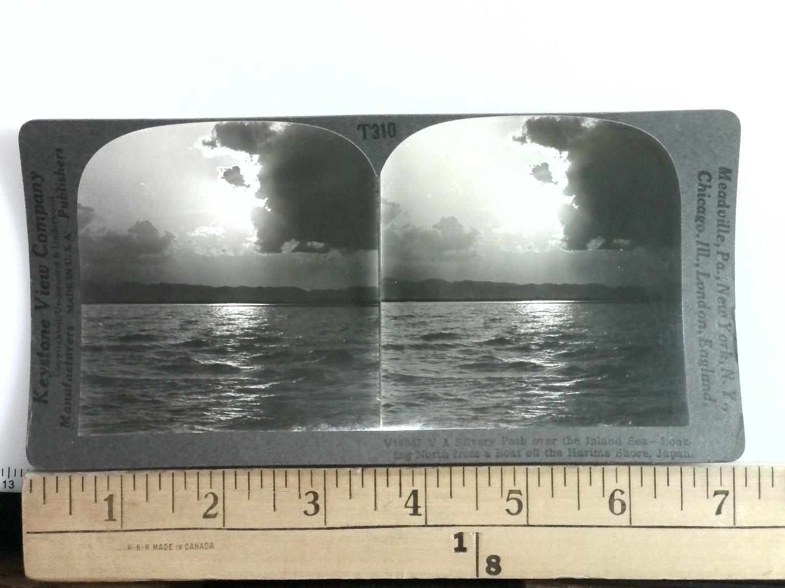 A Silvery Path Over Inland Sea Japan Stereoview Keystone View Co. 1900s