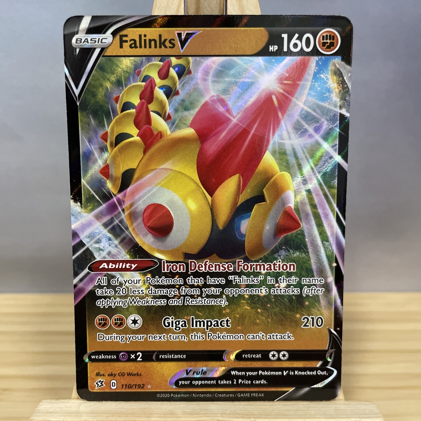 2020 Pokémon Rebel Clash Falinks V 110 Ultra Rare TCG NM