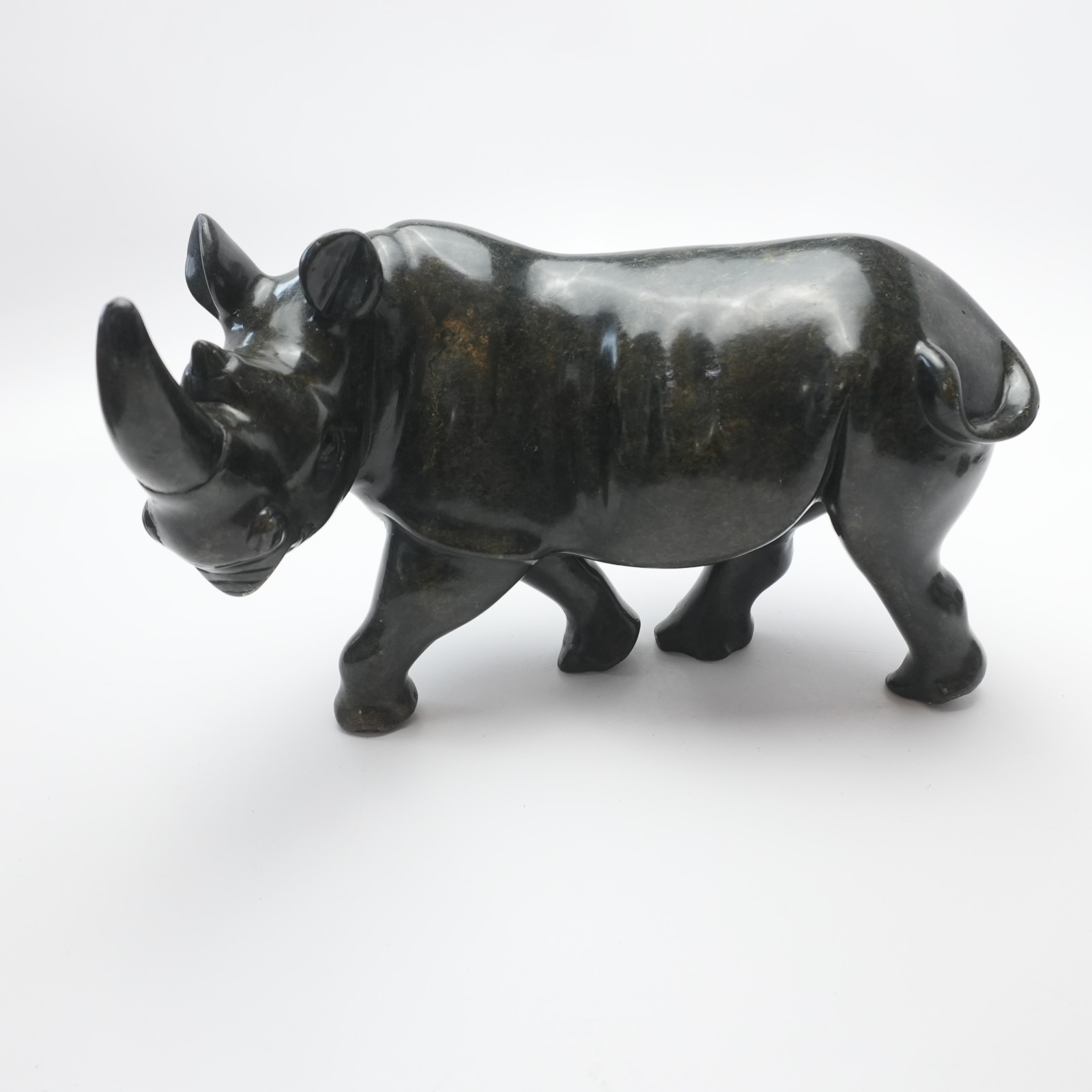 LARGE Carved Natural Granite Stone Rhino Rhinoceros Statue Sculpture Aferica