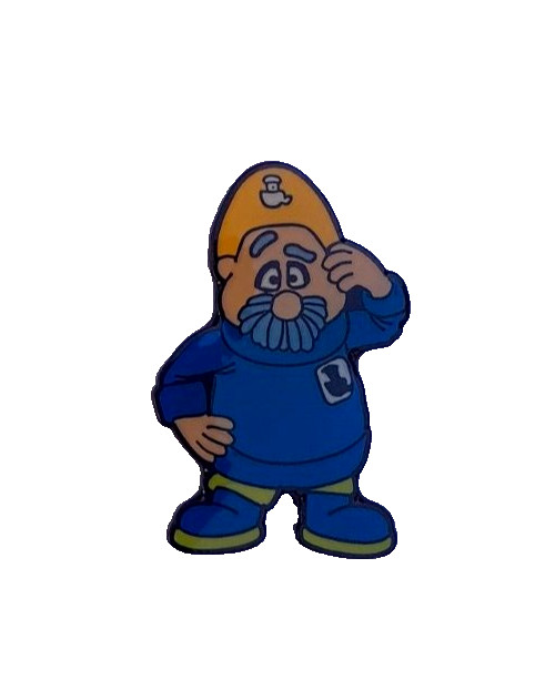 OFFICIAL ENGIE BENJY FISHERMAN FIN RETRO KIDS TV CHARACTER METAL PIN BADGE