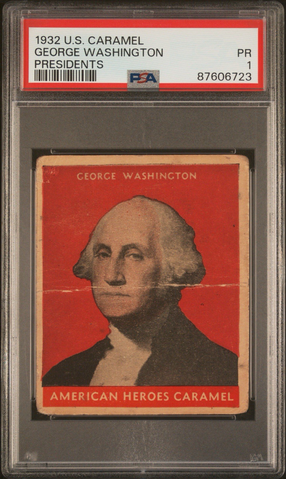 1932 U.S. Caramel George Washington Presidents PSA 1 American Heroes 72 Graded