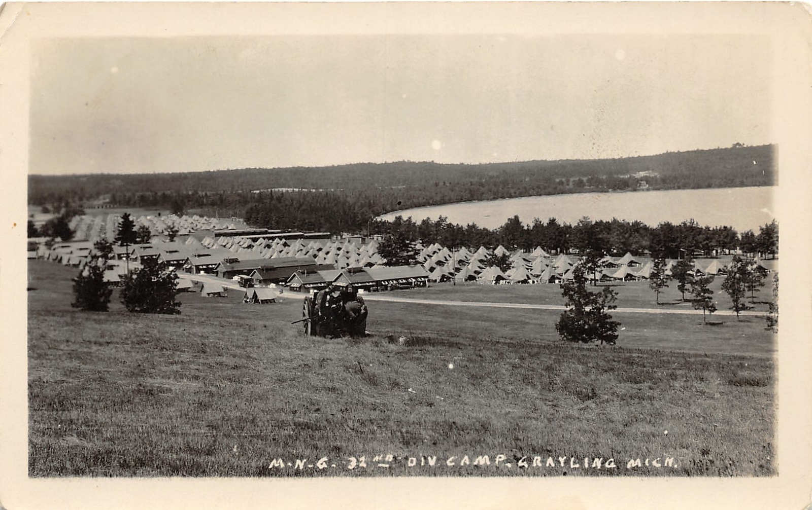 H44/ Grayling Michigan RPPC Postcard c1930s National Guard 32nd Div Camp  45