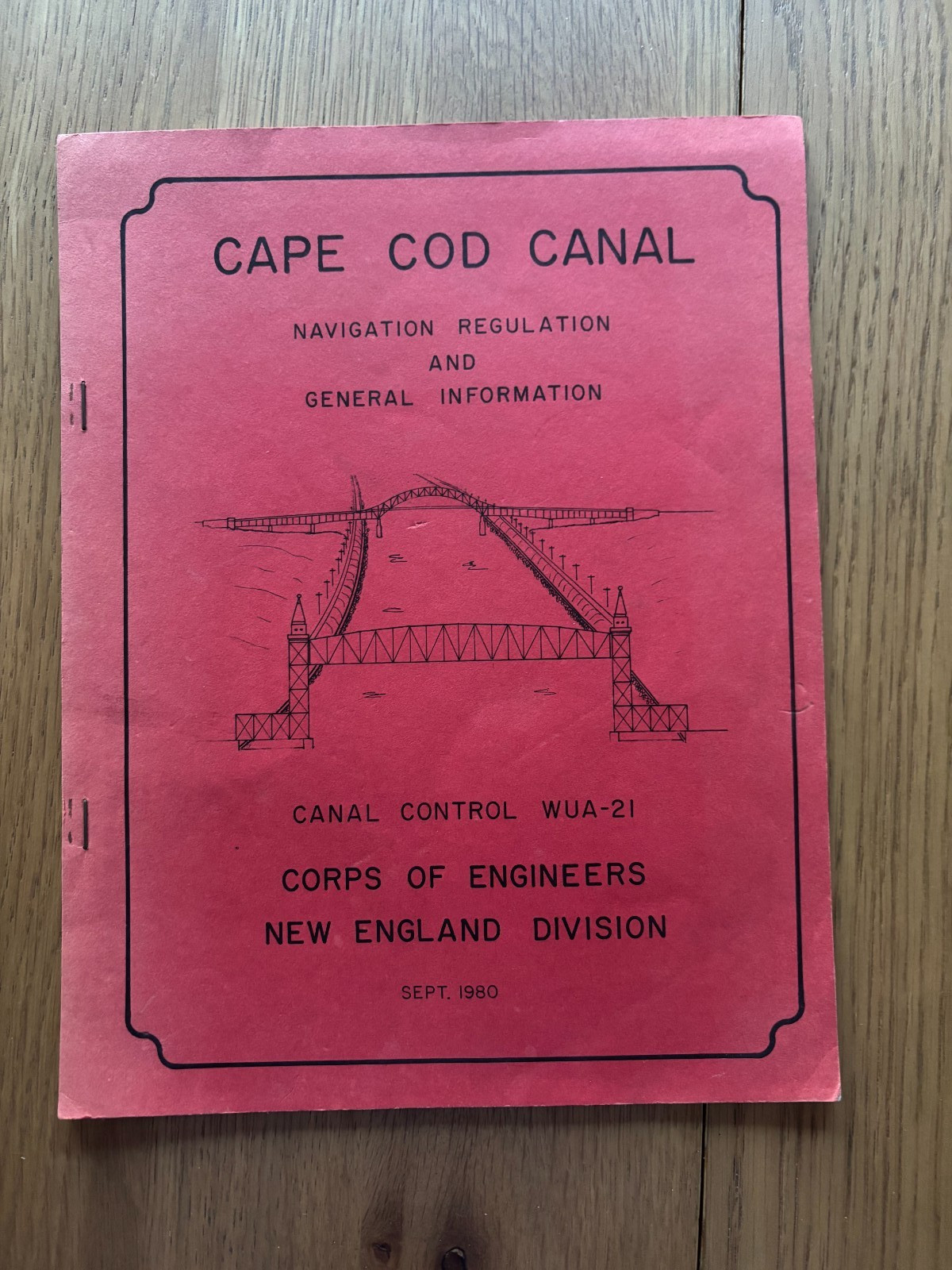 1980 CAPE COD CANAL  navigation regulation CORPS ENGINEERS BOOKLET W/MAP