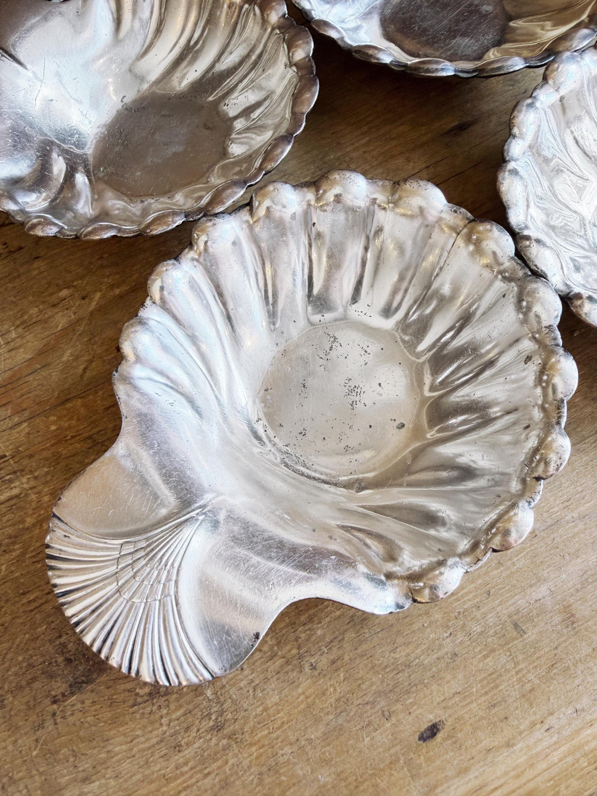 1932 Silver Plated Shell Dish from United States Lines Oceanliner