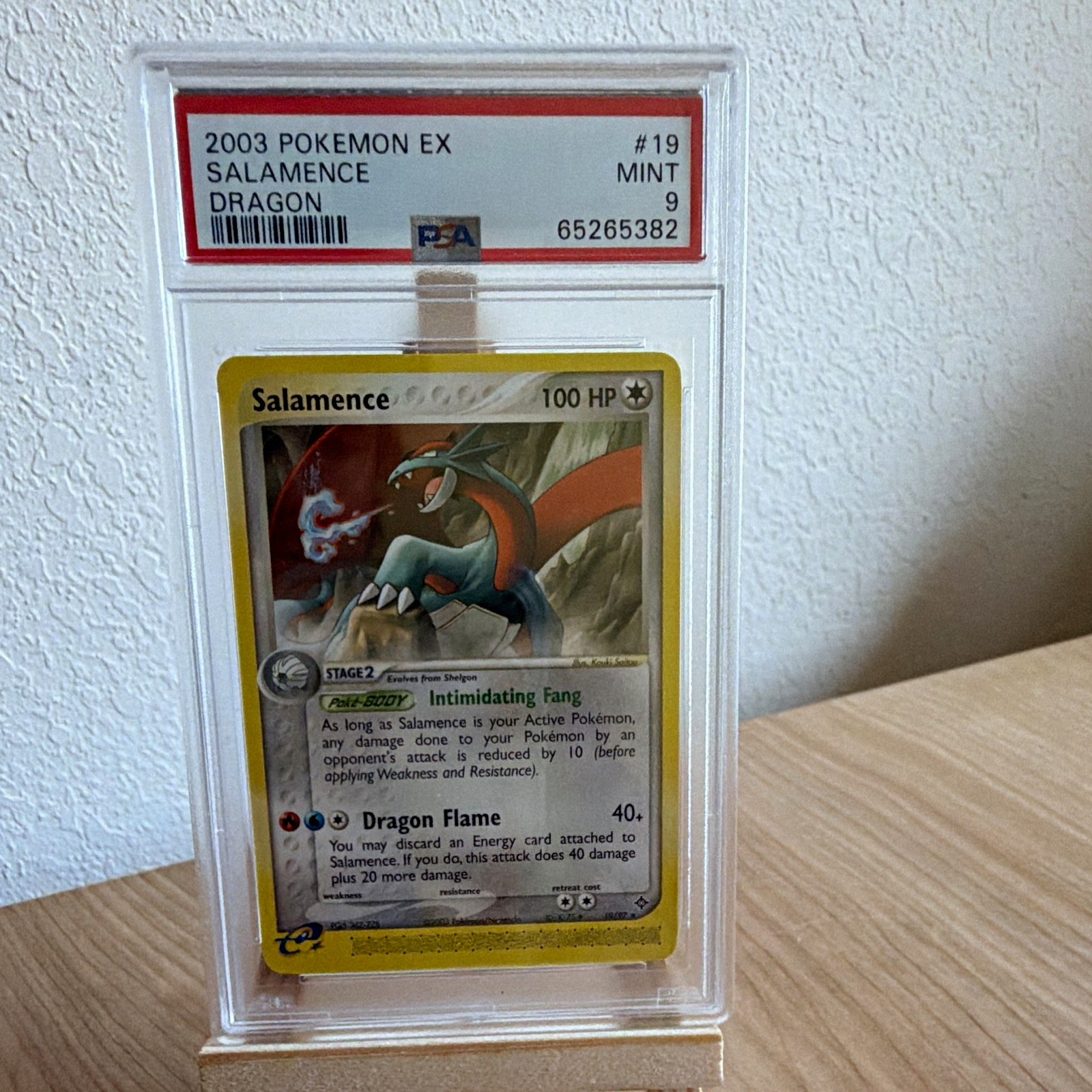 Pokémon 2003 ex Dragon Salamence #19 PSA 9 English Cert 65265382