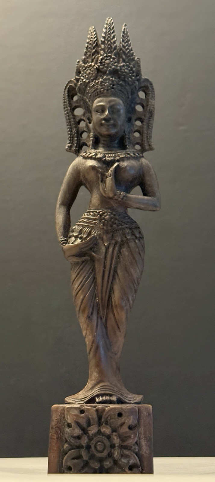 Aspara Divine Goddess Temple Dancer Decorative Collectible Statue Figurine