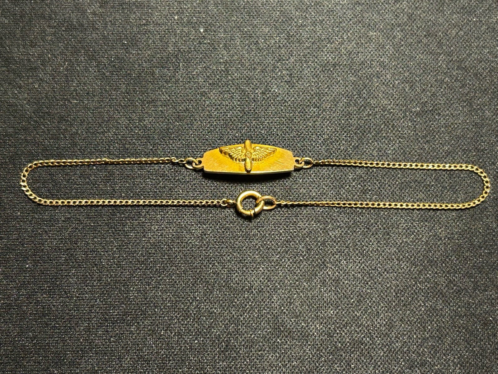 WW2 Aviation Ankle Bracelet 1/20th 10 GF Balfour Named 