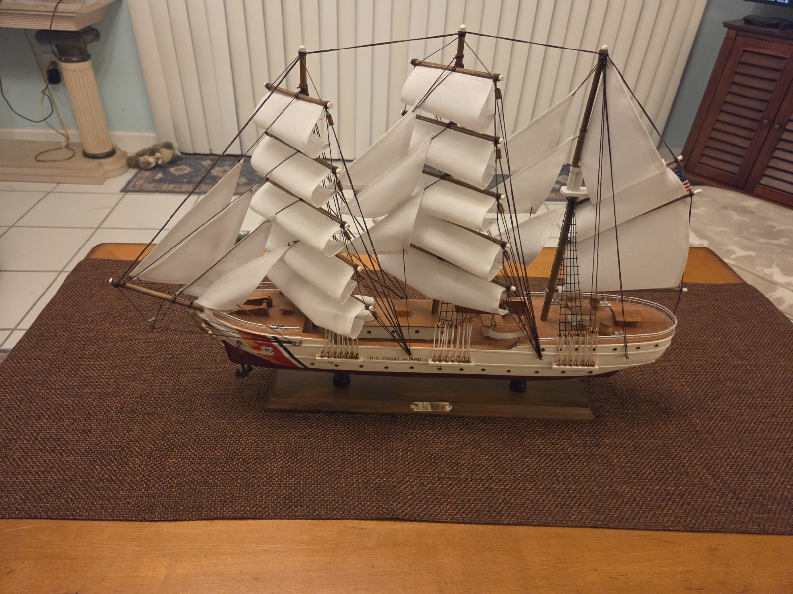 USCG Barque Eagle CoastGuard Wooden Sail Ship Local Pick Up Only 