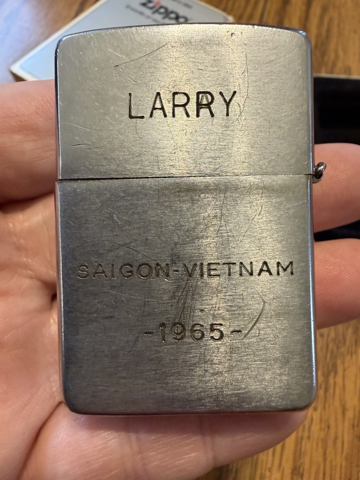 Vintage Vietnam War Zippo Lighter 1965 “LARRY”