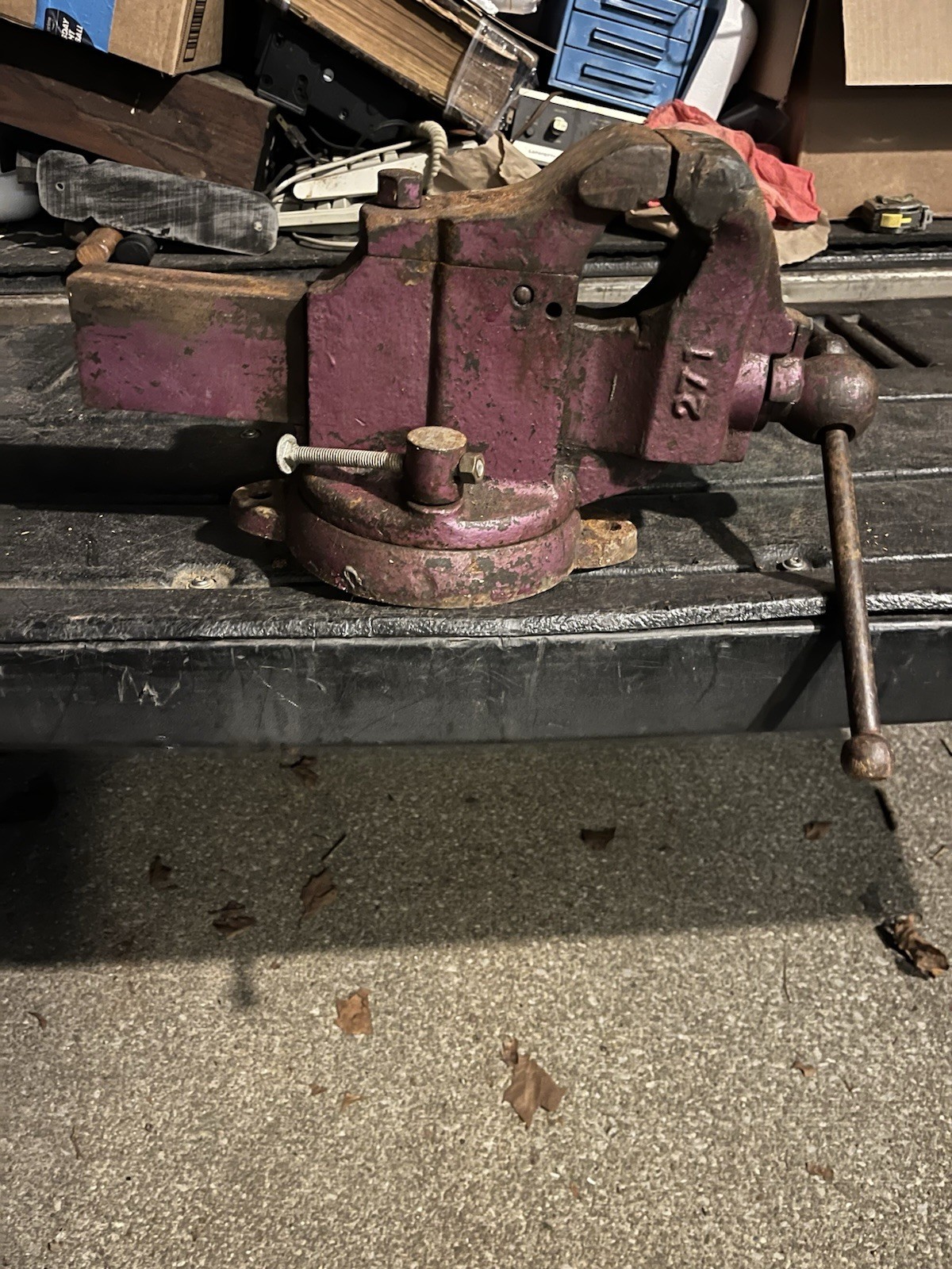 RARE  Vtg CHAS. PARKER No. 271 REAR SWIVEL BENCH VISE 3.75