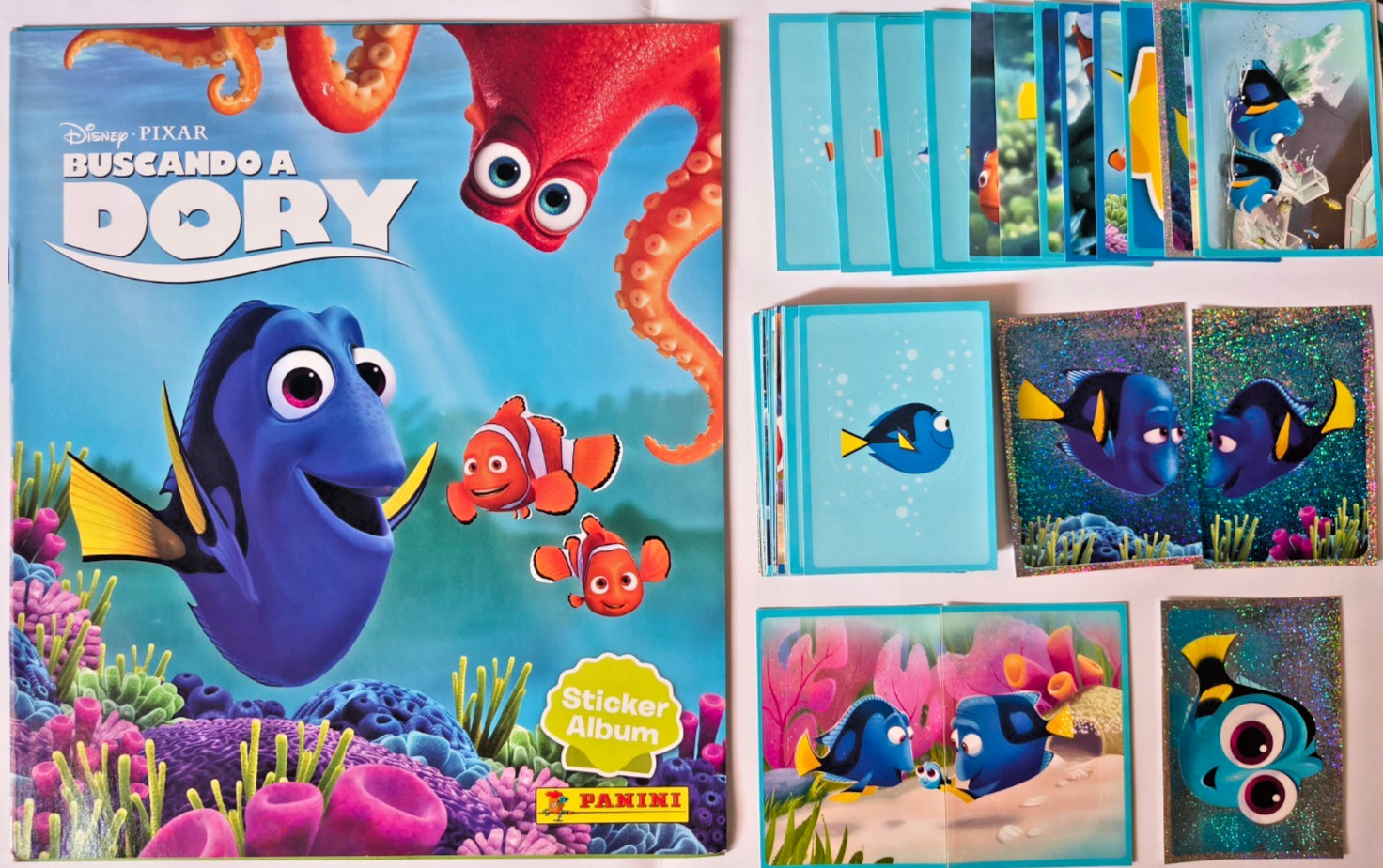 FINDING DORY DISEY PIXAR 2016 PANINI ALBUM + FULL SET 160/160 STICKERS NEMO 