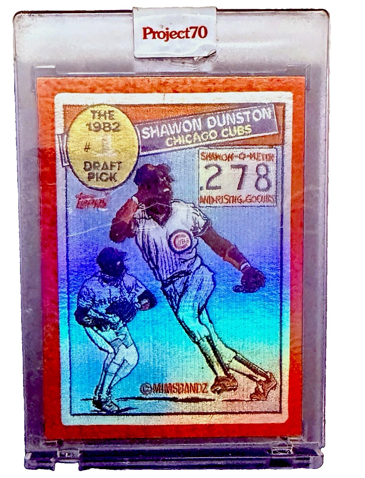 Topps Project70 2021 #854 Shawon Dunston Chicago Cubs Mimsbandz /70
