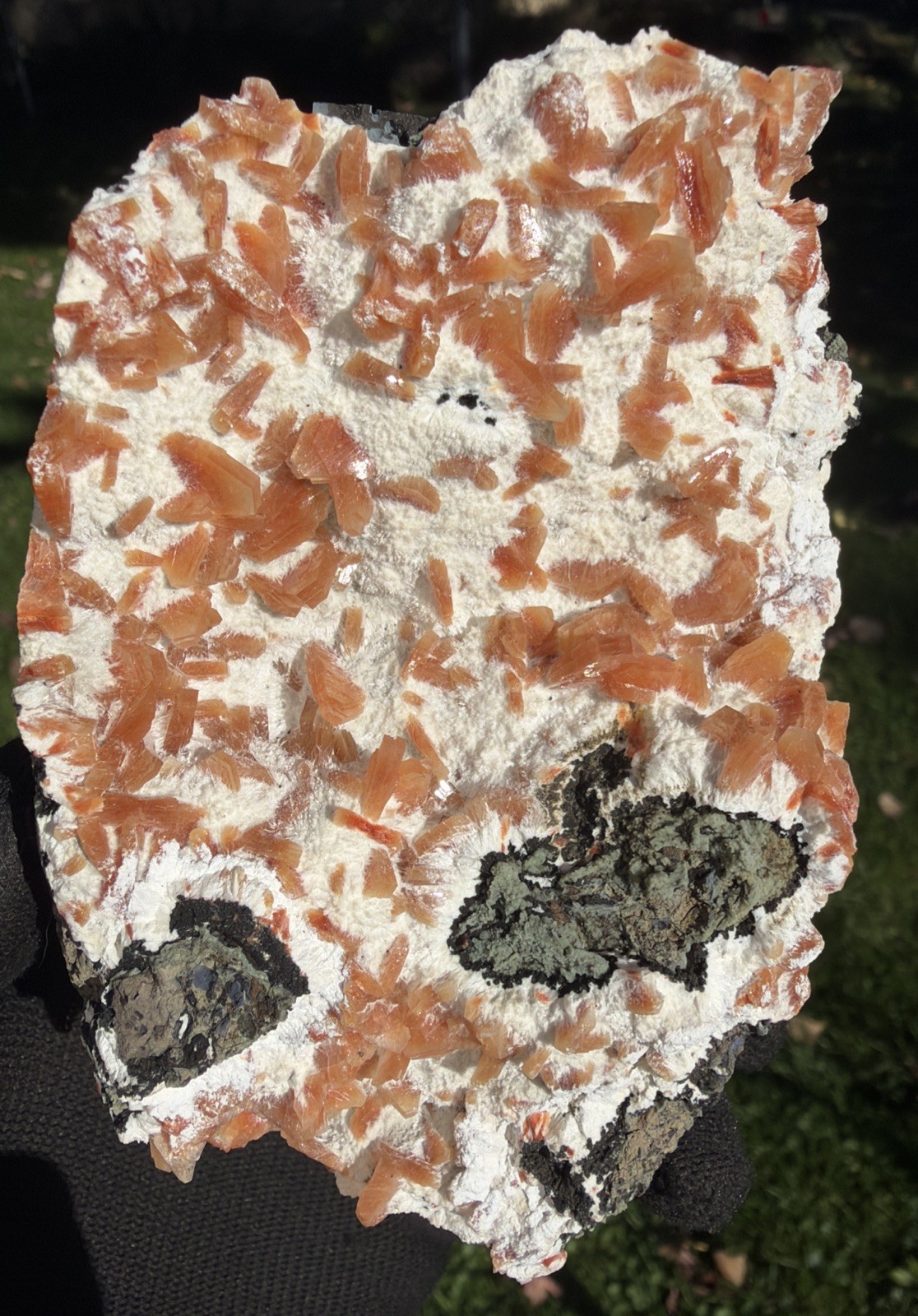 Large Natural Orange Heulandite W/ Okenite On Matrix Crystals Zeolite Specimens