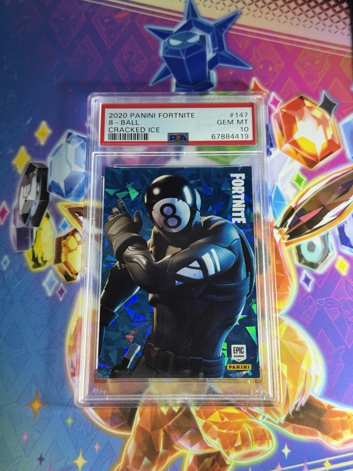 2020 PANINI FORTNITE #147 8-BALL CRACKED ICE