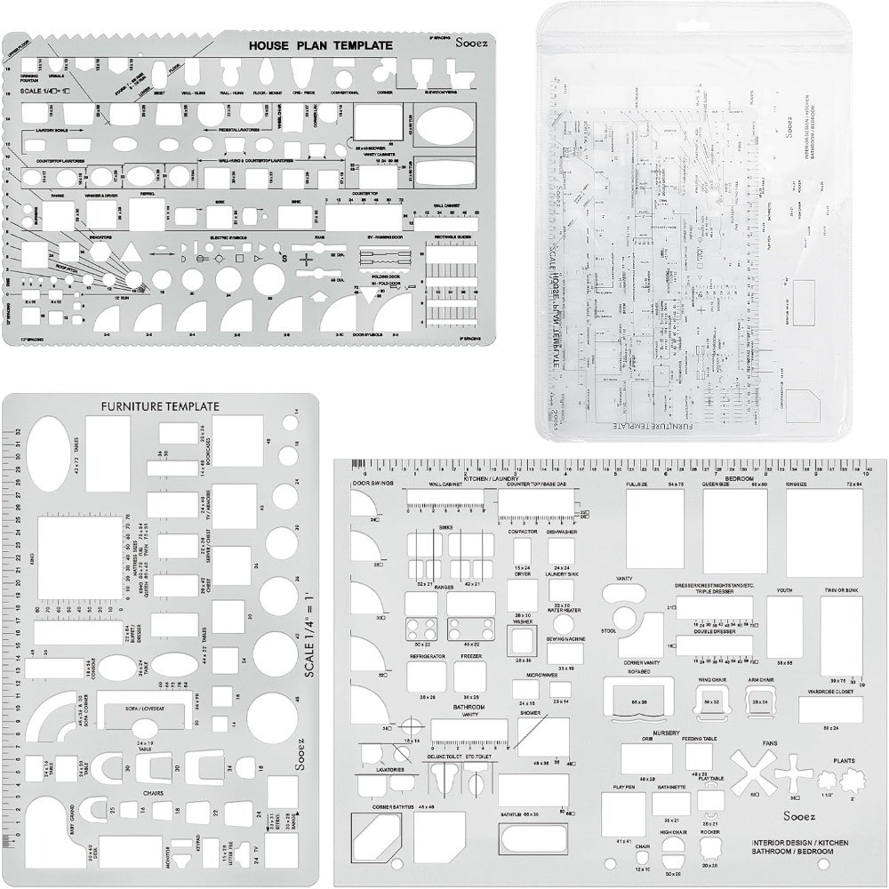 Architectural Templates, House Plan, Interior Design and Furniture Template,