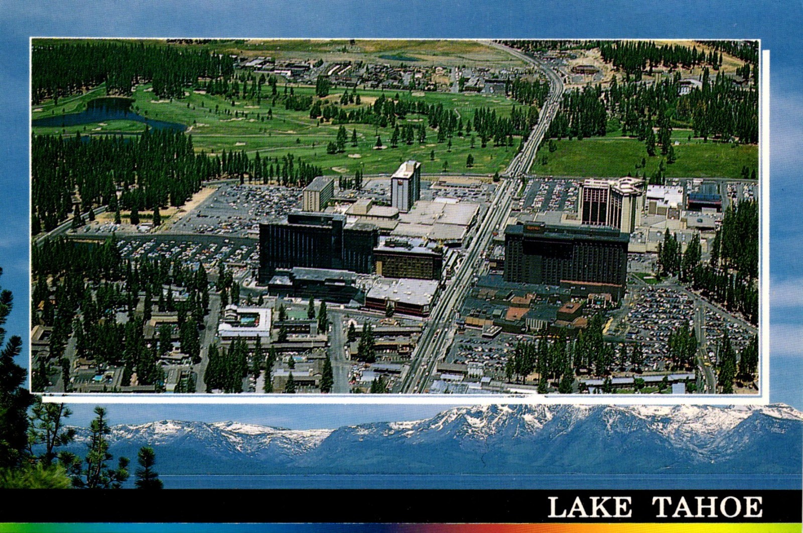 Stateline South Lake Tahoe Nevada Postcard