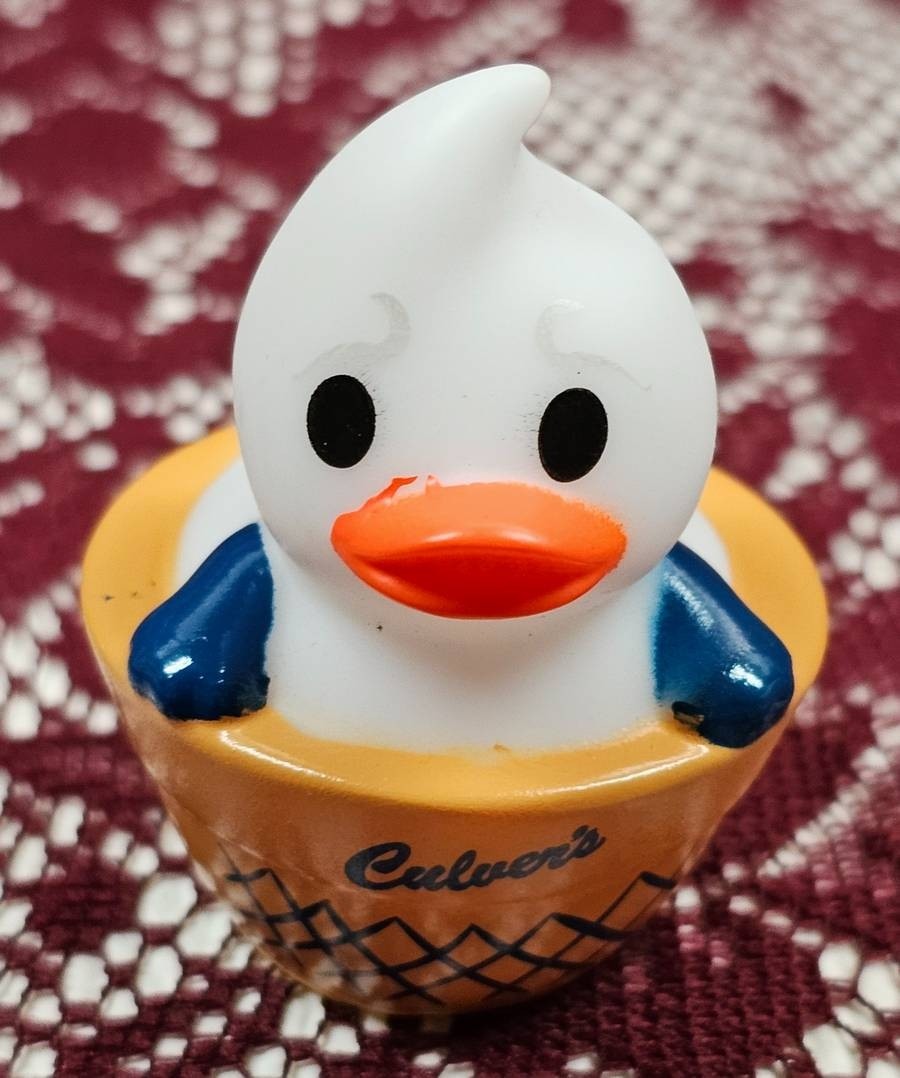 Culver's RUBBER DUCKS Limited Edition Promotional Toy ONE (1) Culver's - CUSTARD