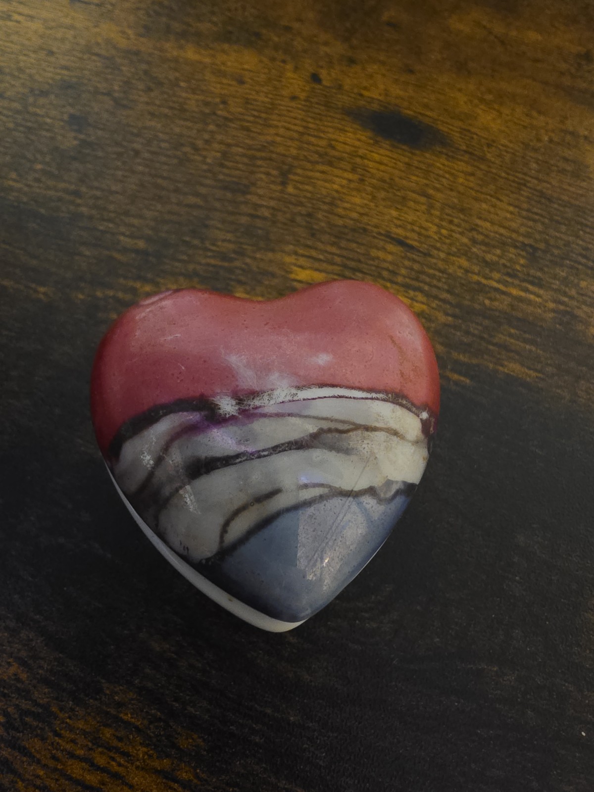 Vtg Nielsen’s Extraordinary Ceramics Heart Trinket Box Pacific Grove CA Abstract