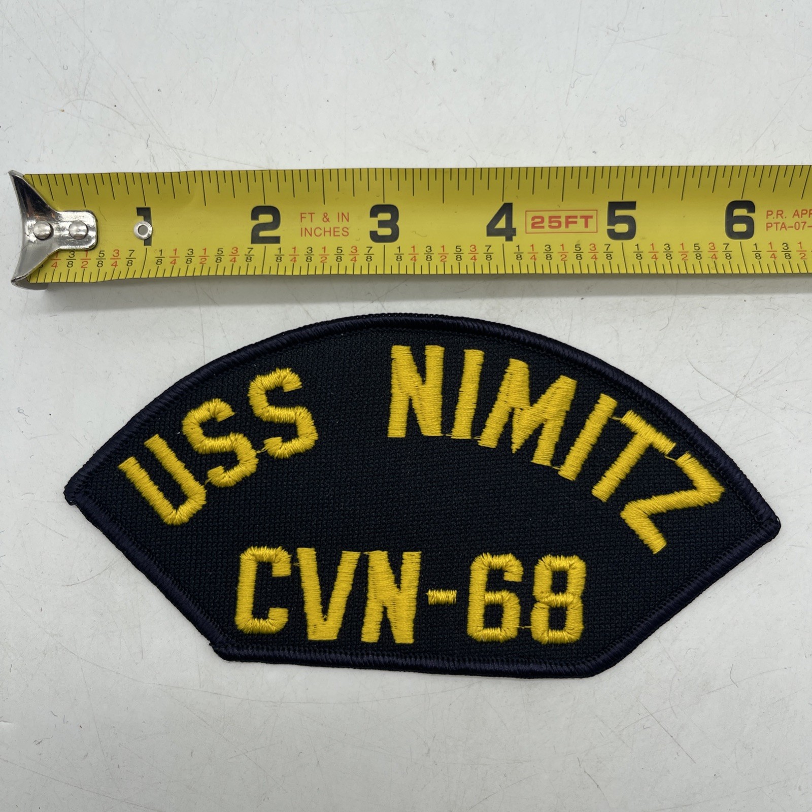 Vintage U.S. Navy USS Nimitz CVN-68 Naval Ship Patch Cap Shoulder Patch 6”x3”