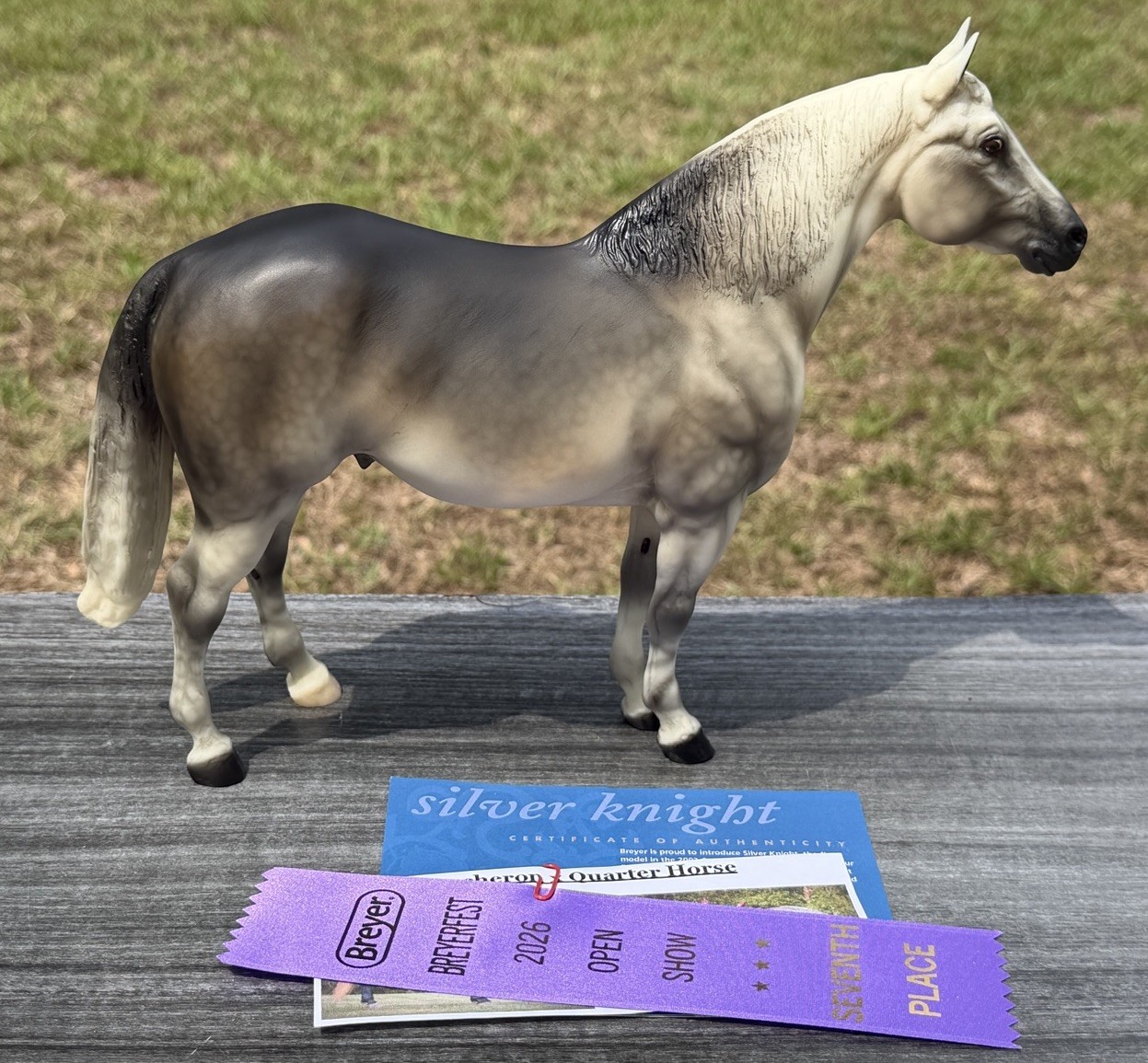 Breyer Silver Knight Connoisseur Special Run Adios Quarter Horse RARE Breyer Silver Knight Connoisseur Special Run Adios Quarter Horse RARE