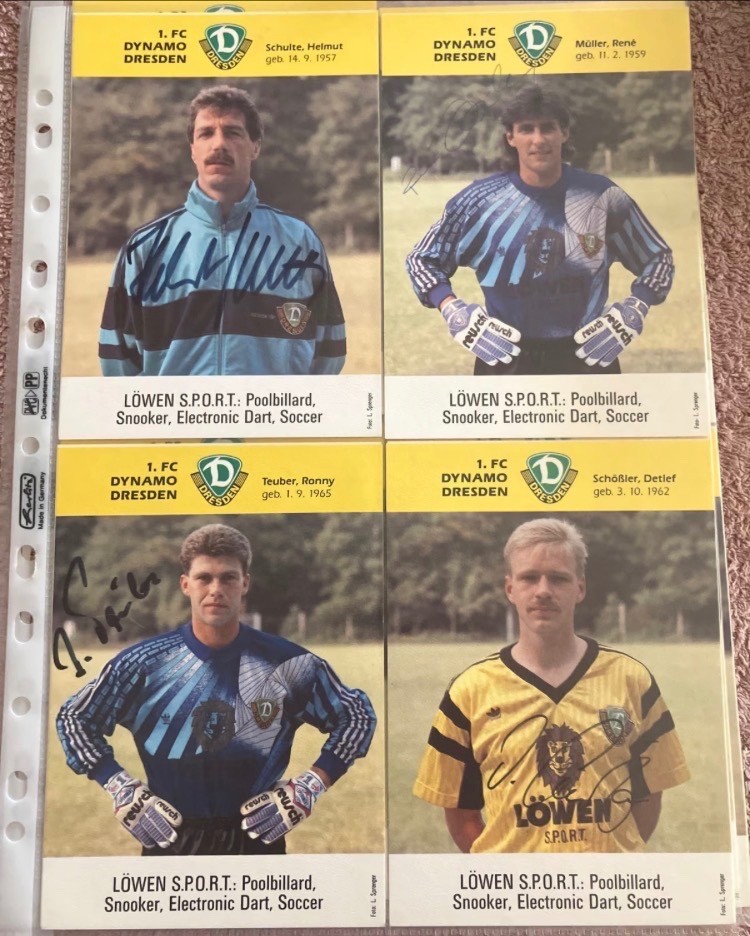 Dynamo Dresden 1991/1992 Autograph Cards Lot of 22 Rare HTF