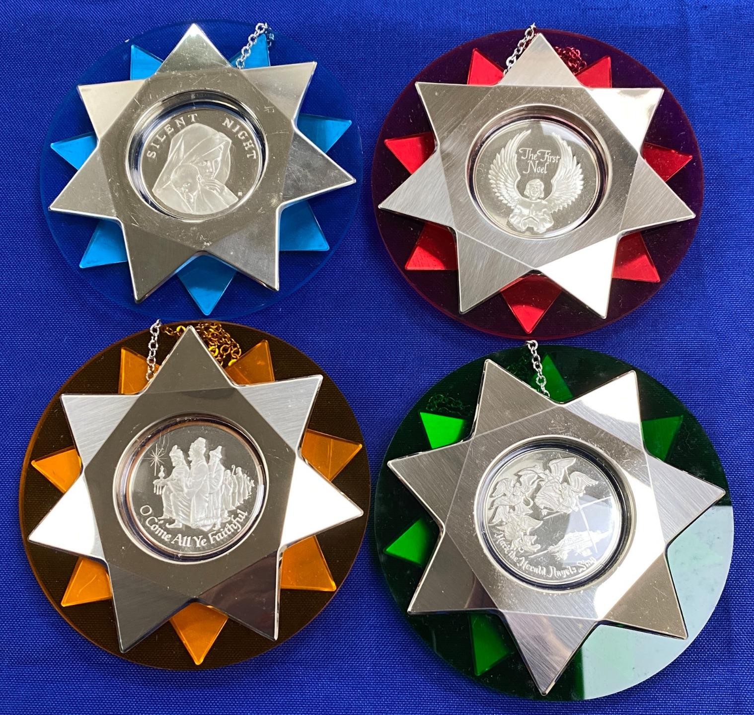 Franklin Mint Sterling Silver Christmas Ornaments 4\