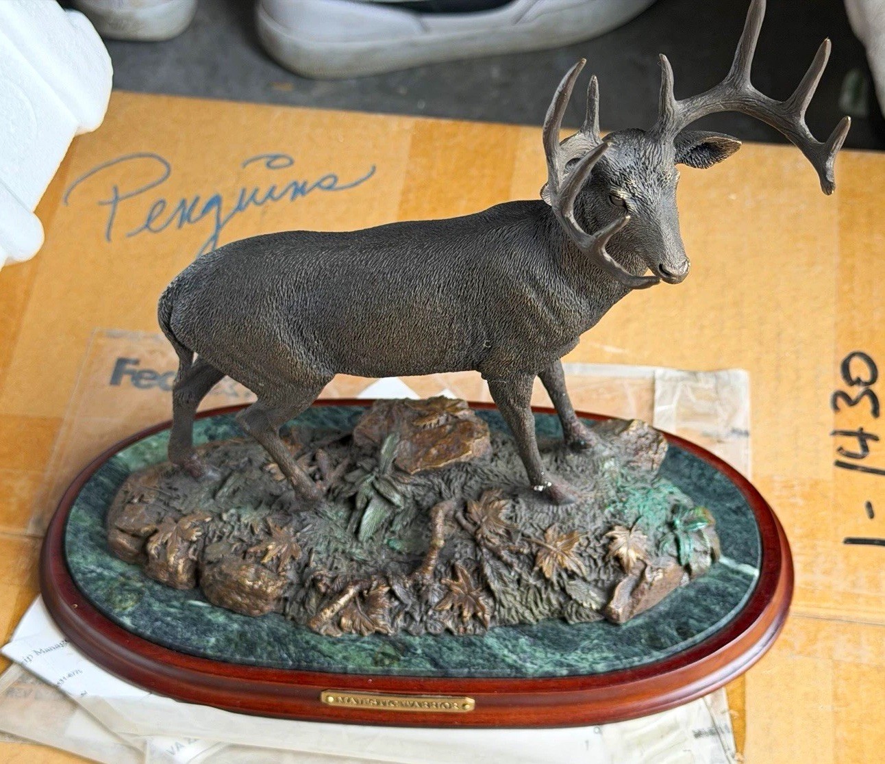 Danbury Mint Majestic Warrior Craig Phillips Whitetail Deer Sculpture 334/5000