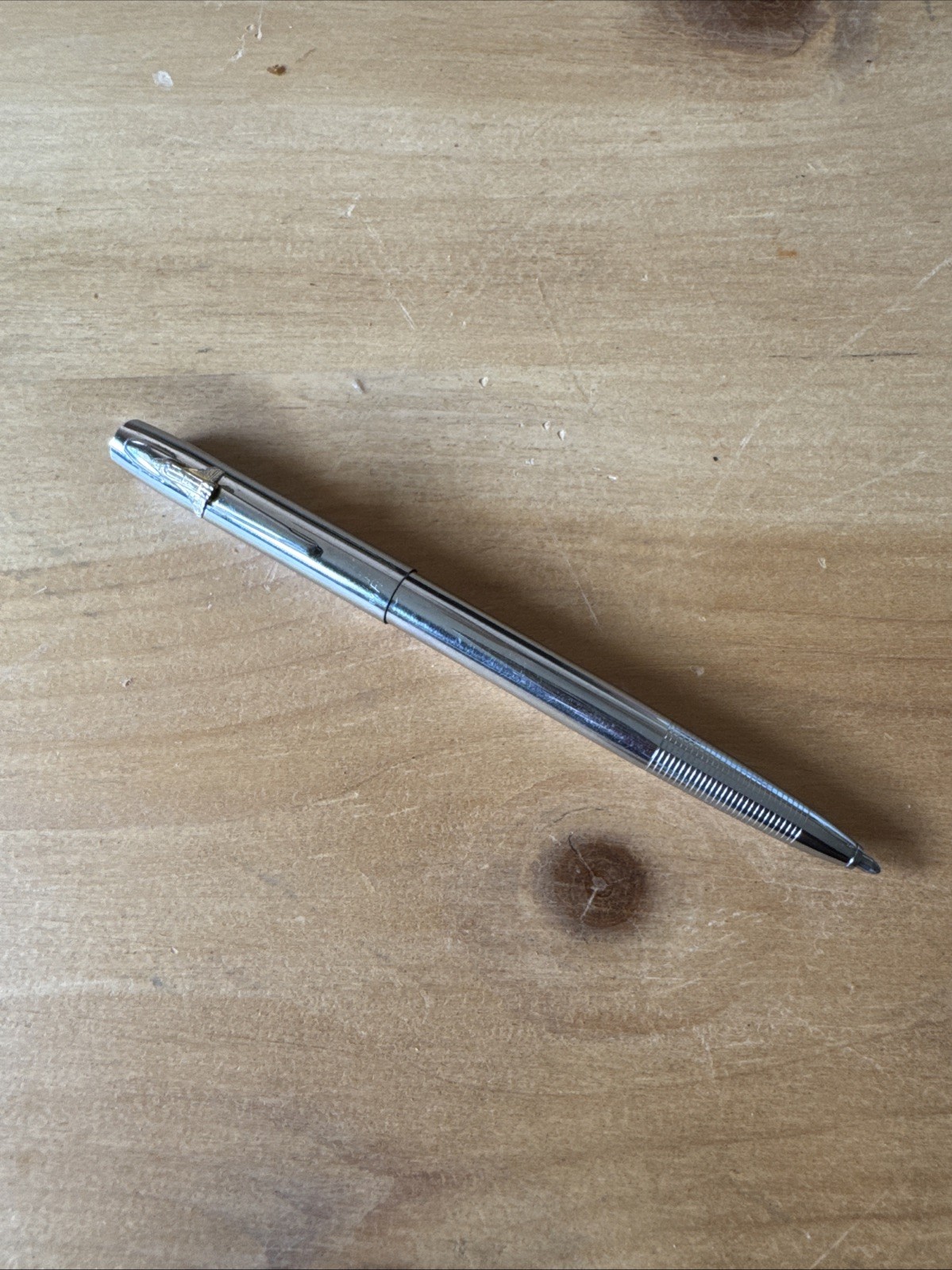 Fisher Space Pen Chrome Pen with Gold Shuttle Works Write Upside Down Seinfeld