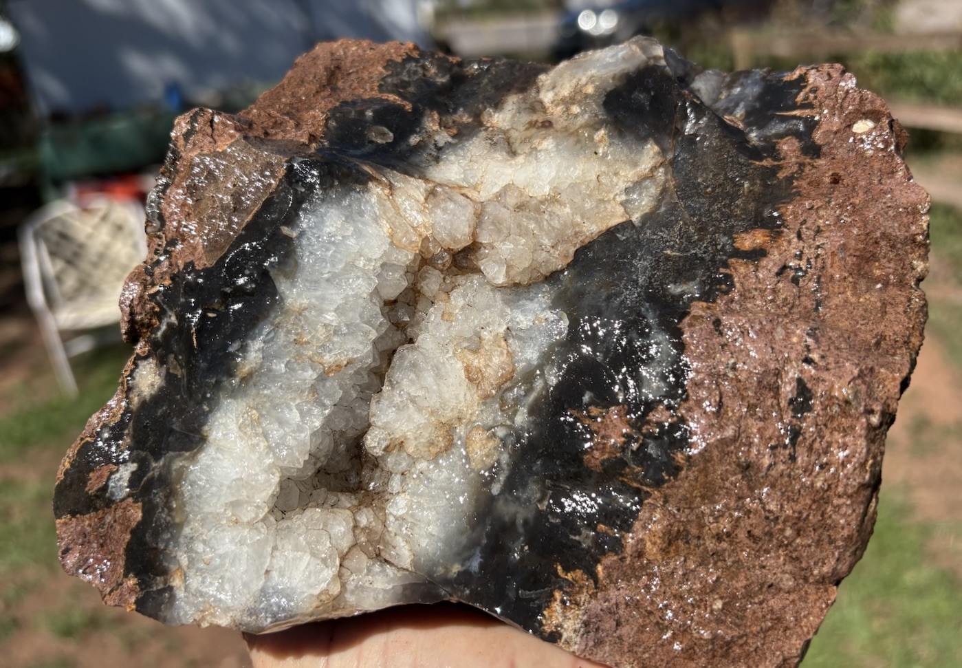 ☘️RR⛏️: Dark Blue Luna Blue Agate/Quartz In Matrix, New Mexico, 5 Lb