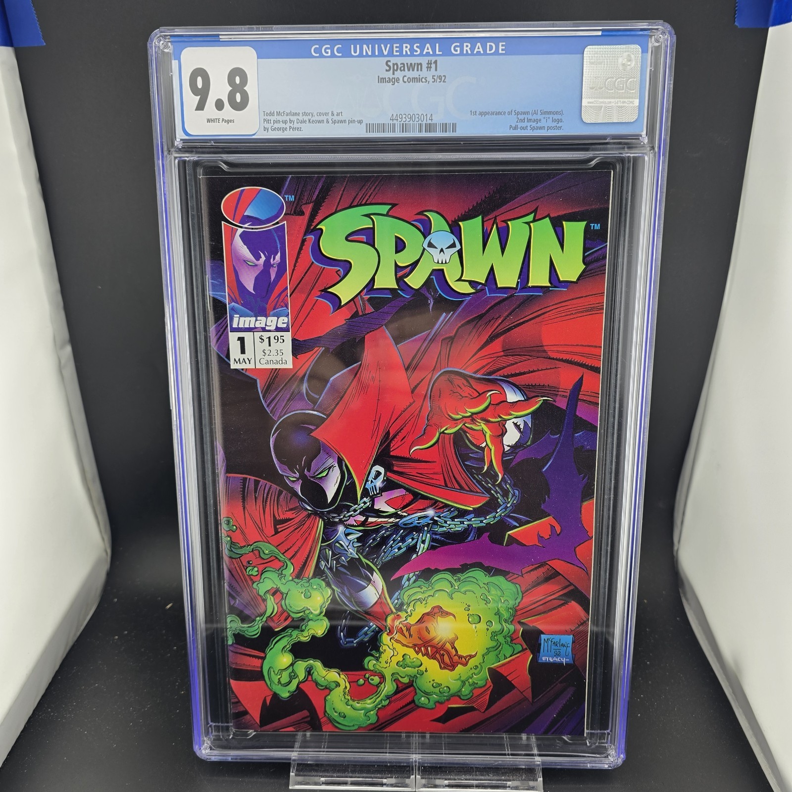Spawn #1 CGC 9.8 White Todd McFarlane 1992 1st appearance KEY