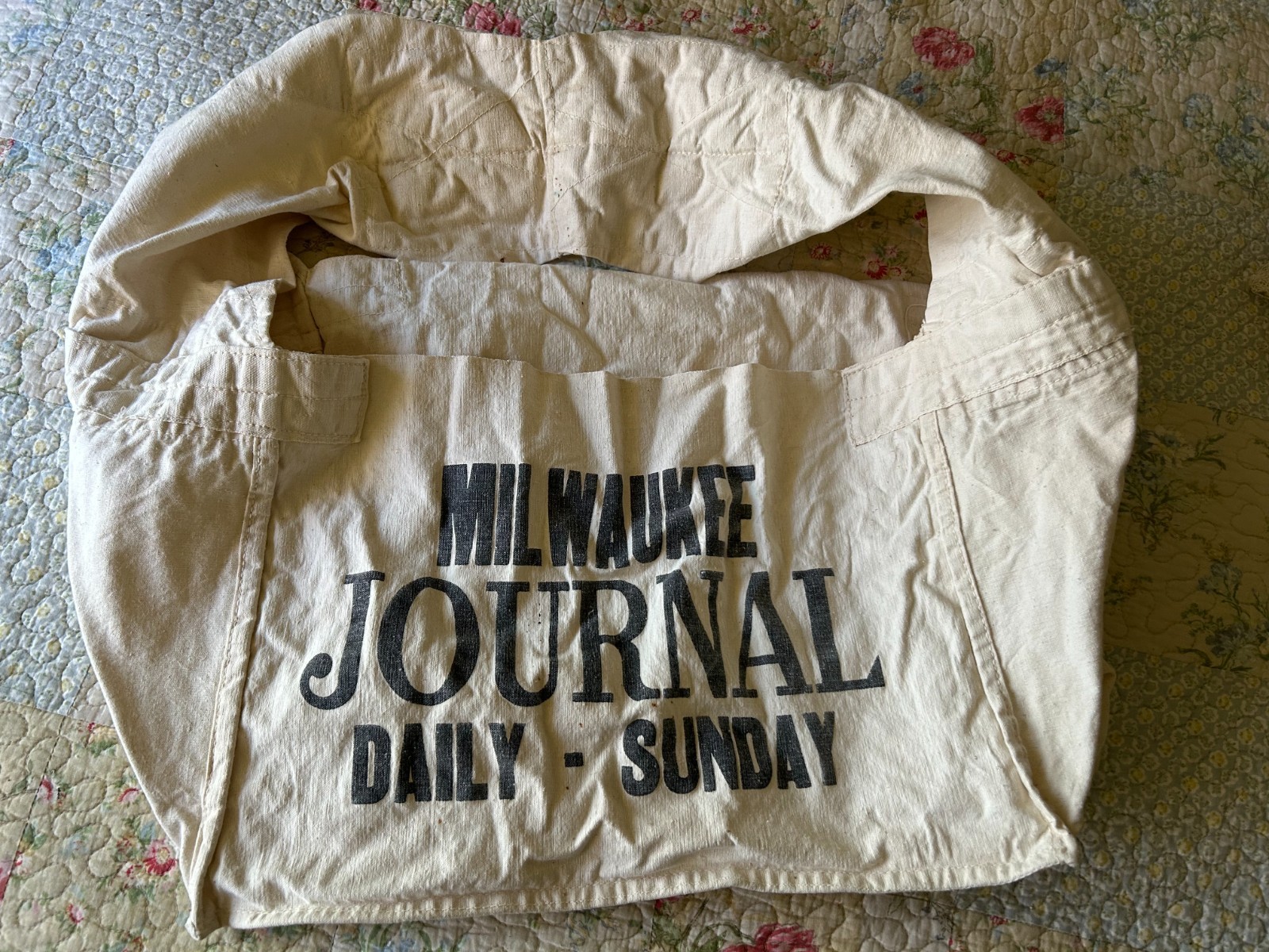 Vintage Collectable Milwaukee Journal Paperboy Delivery Bag Satchel 50\'s Rare
