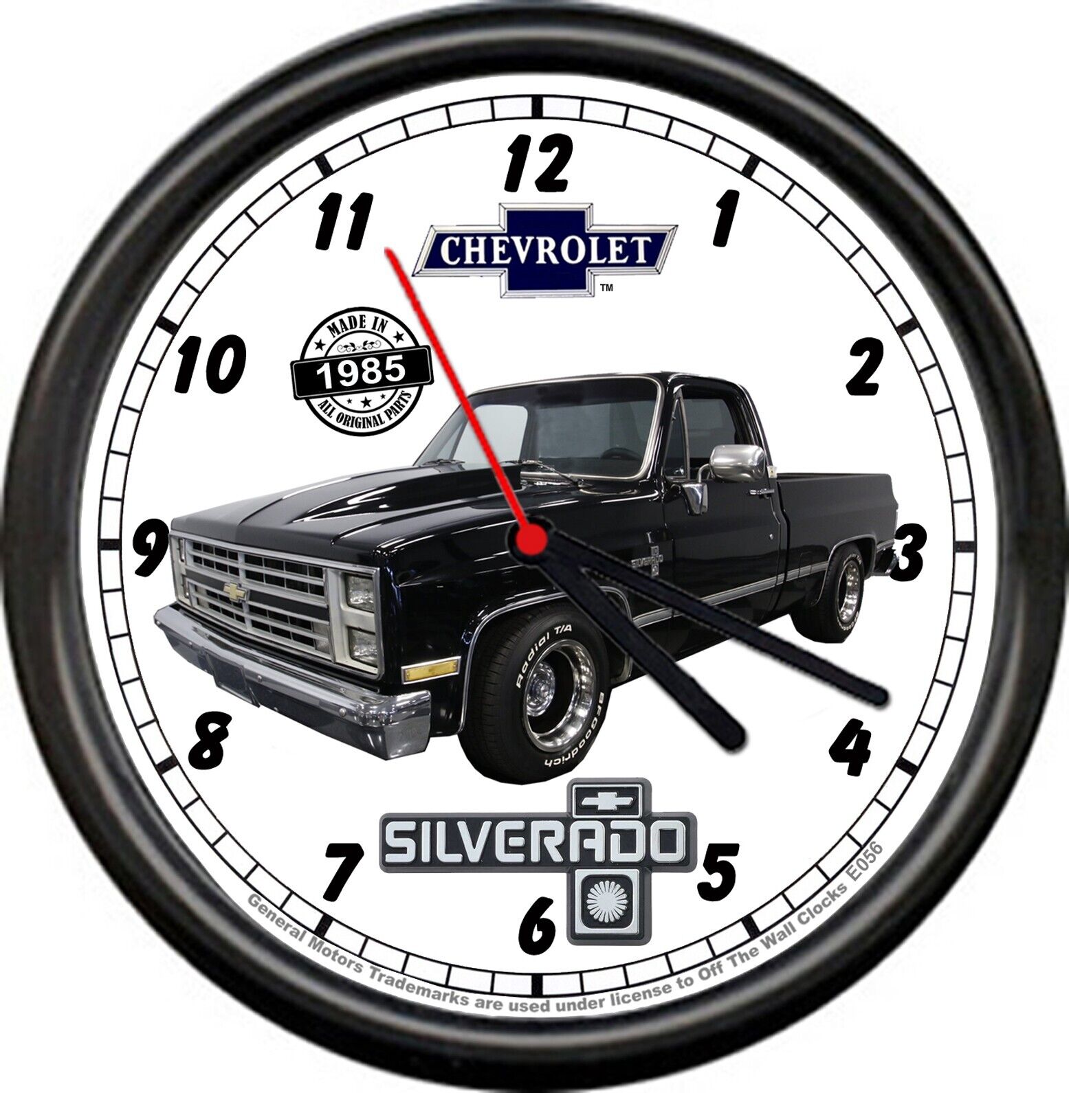 Licensed 1985 85 Chevy Chevrolet Silverado Pickup General Motors Sign Wall Clock