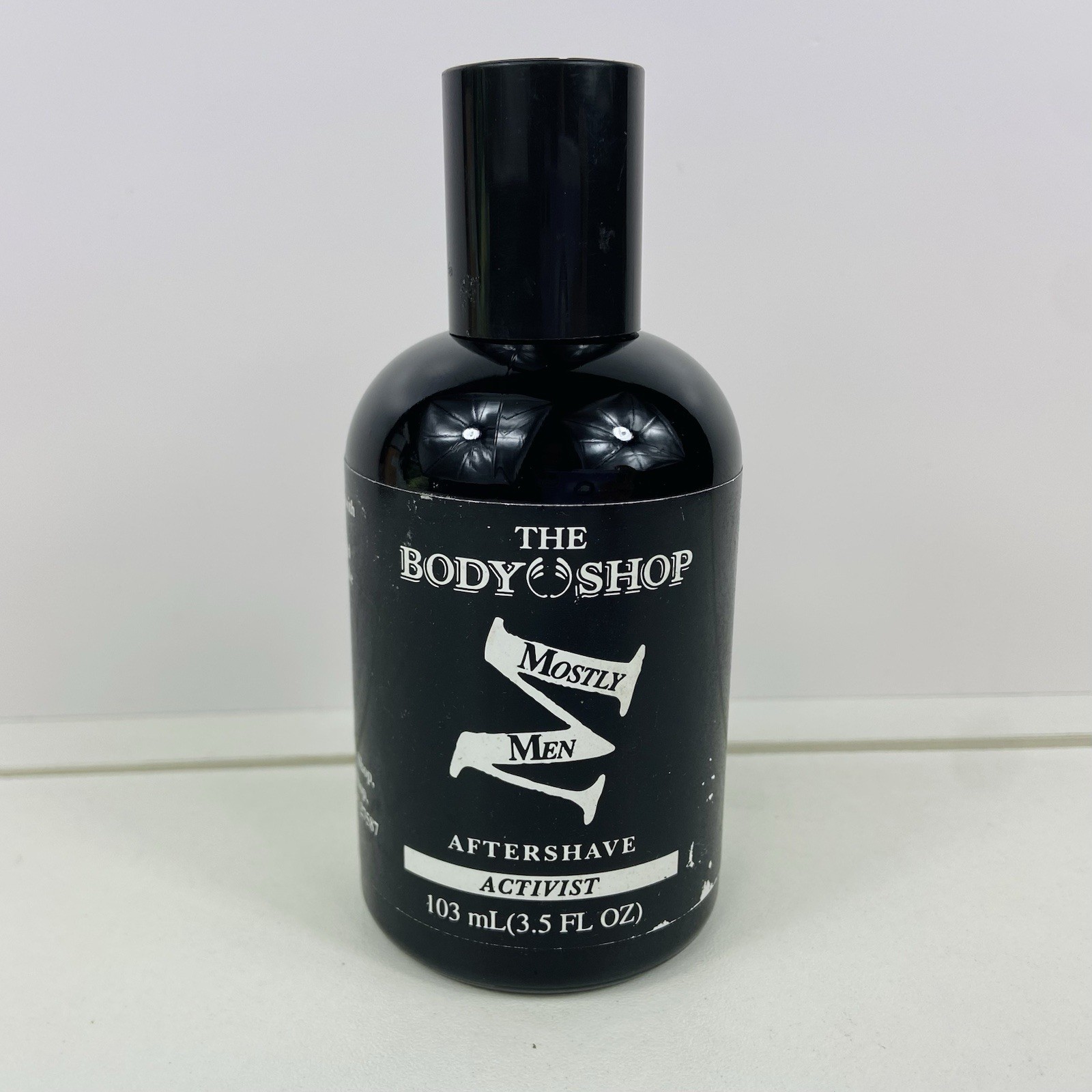 Vintage 1986 The Body Shop Activist Aftershave 3.5 oz Mostly Men