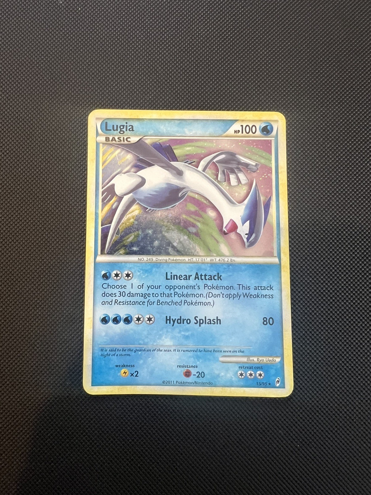 Lugia Pokémon TCG Call of Legends 15/95 Holo Rare English Basic HP 100 2011 Lugia Pokémon TCG Call of Legends 15/95 Holo Rare English Basic HP 100 2011