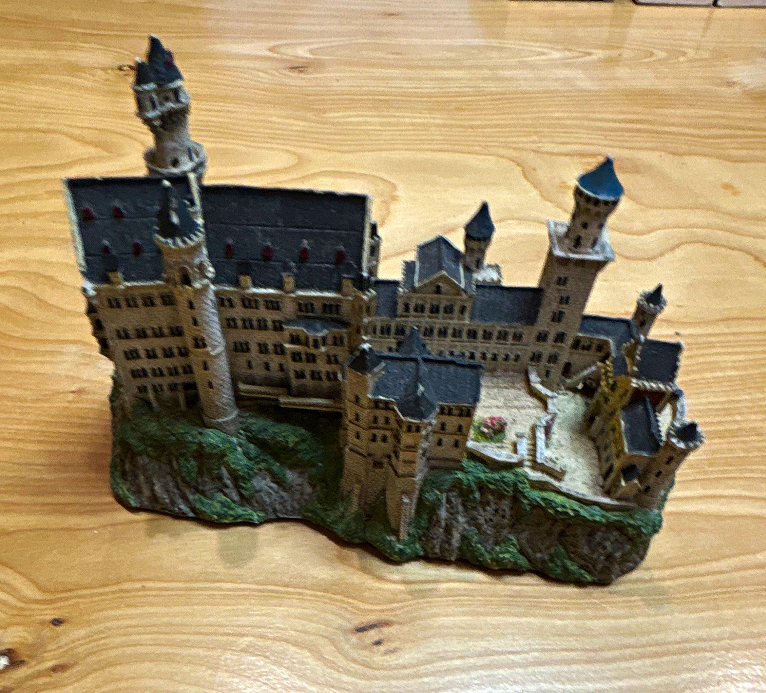 Enchanted Castles of Europe Neuschwanstein Castle Resin Painted Sculpture 1998