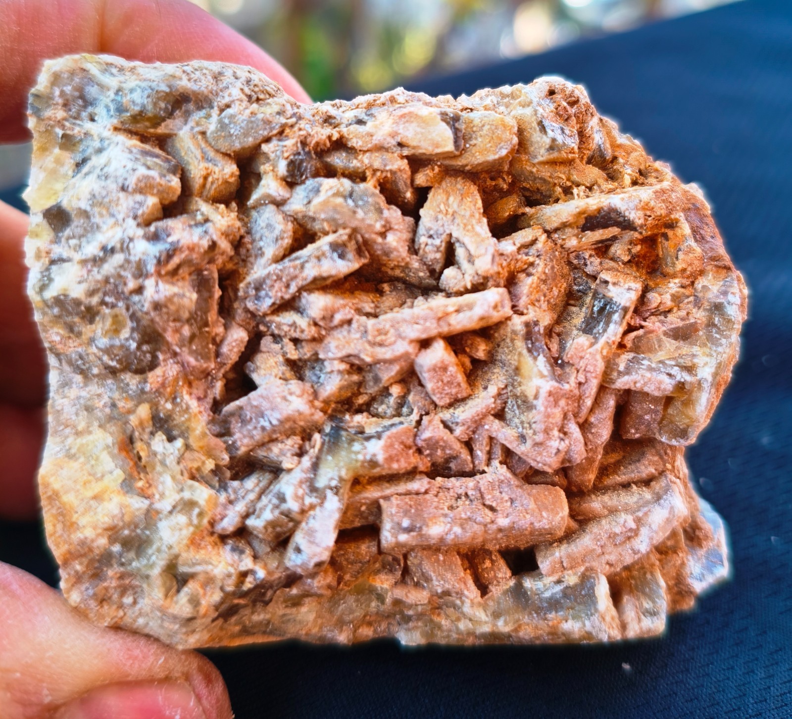 Green Tabular Cerussite Crystal Cluster