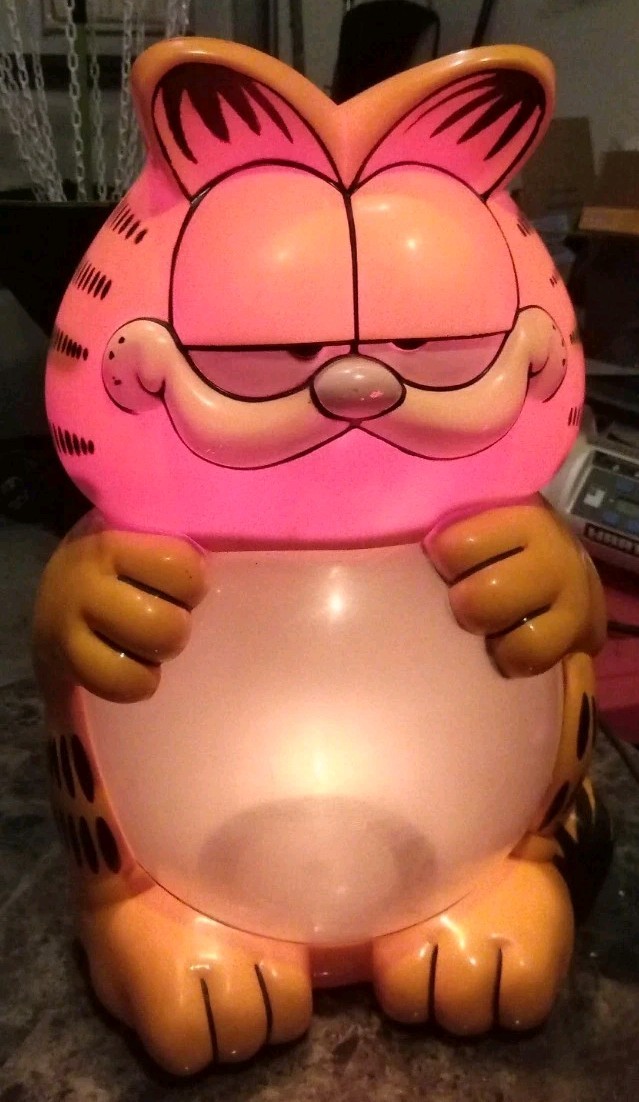Vintage 1978 Garfield The Light up Aquarium Lamp Hawkeye GFA-700 2 Gallon Works