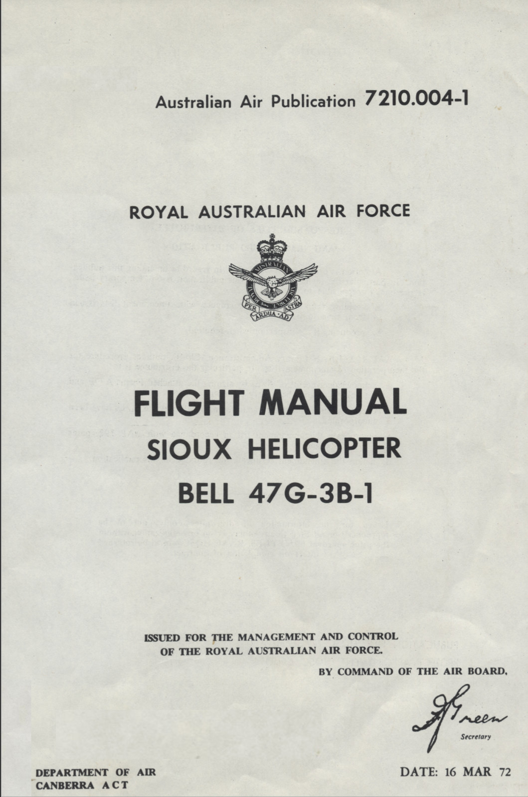 140 Page 1972 Bell 47G 47G-3B-1 SIOUX Helicopter Flight Manual on Data CD