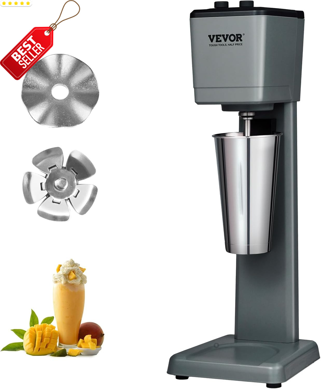 375W Milkshake Maker Commercial Drink Mixer 3 Speed 27.7oz Steel Cup - US 375W Milkshake Maker Commercial Drink Mixer 3 Speed 27.7oz Steel Cup - US