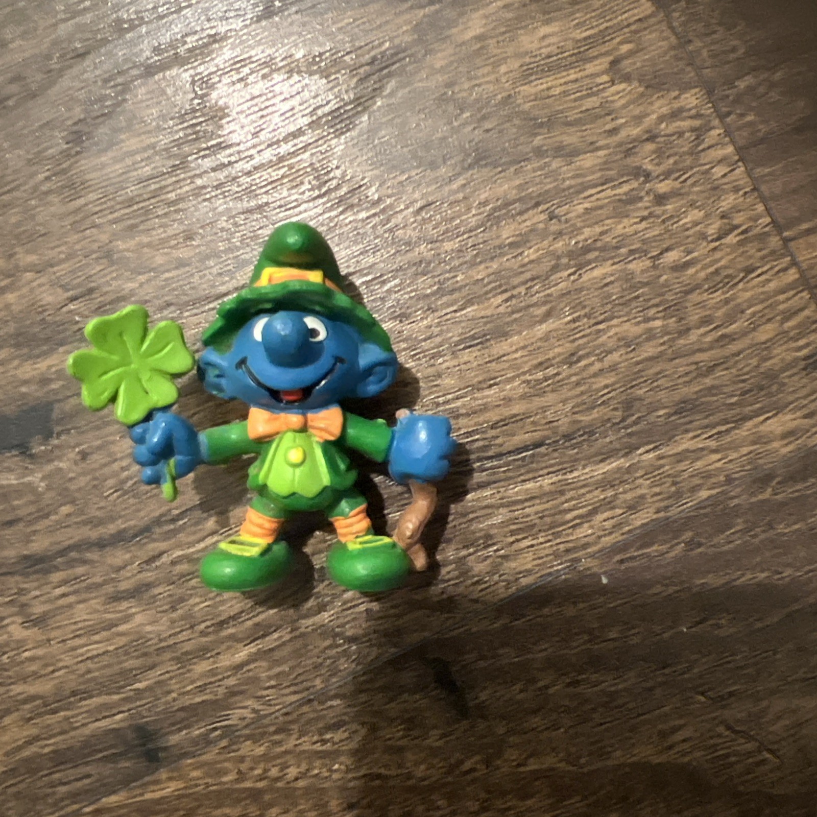 Smurfs Good Luck Smurf Lucky Leprechaun Shamrock 20176 Vintage St Patrick\'s 1982