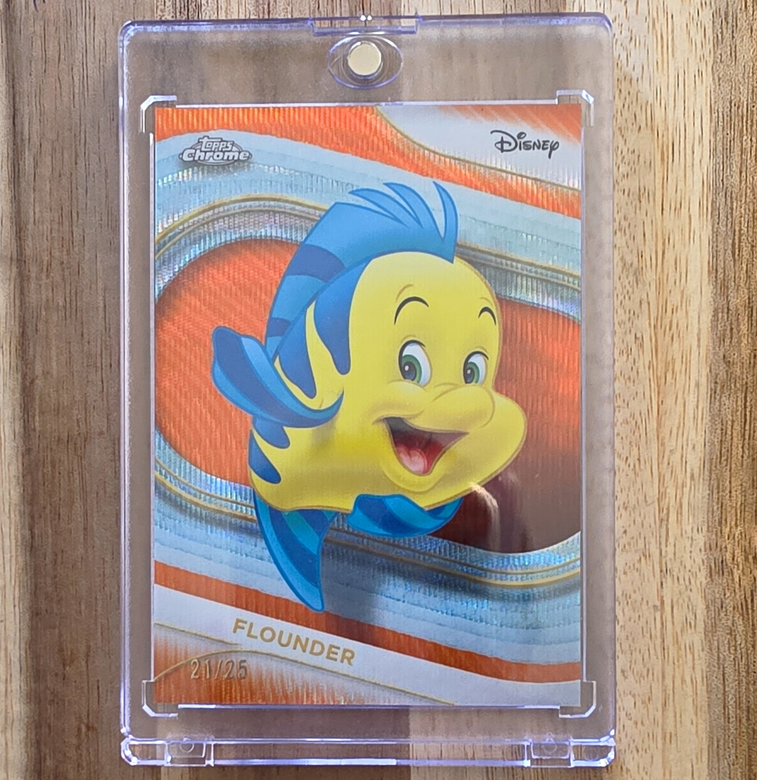 Topps 2025 Topps Chrome Disney The Little Mermaid Flounder #60 21/25