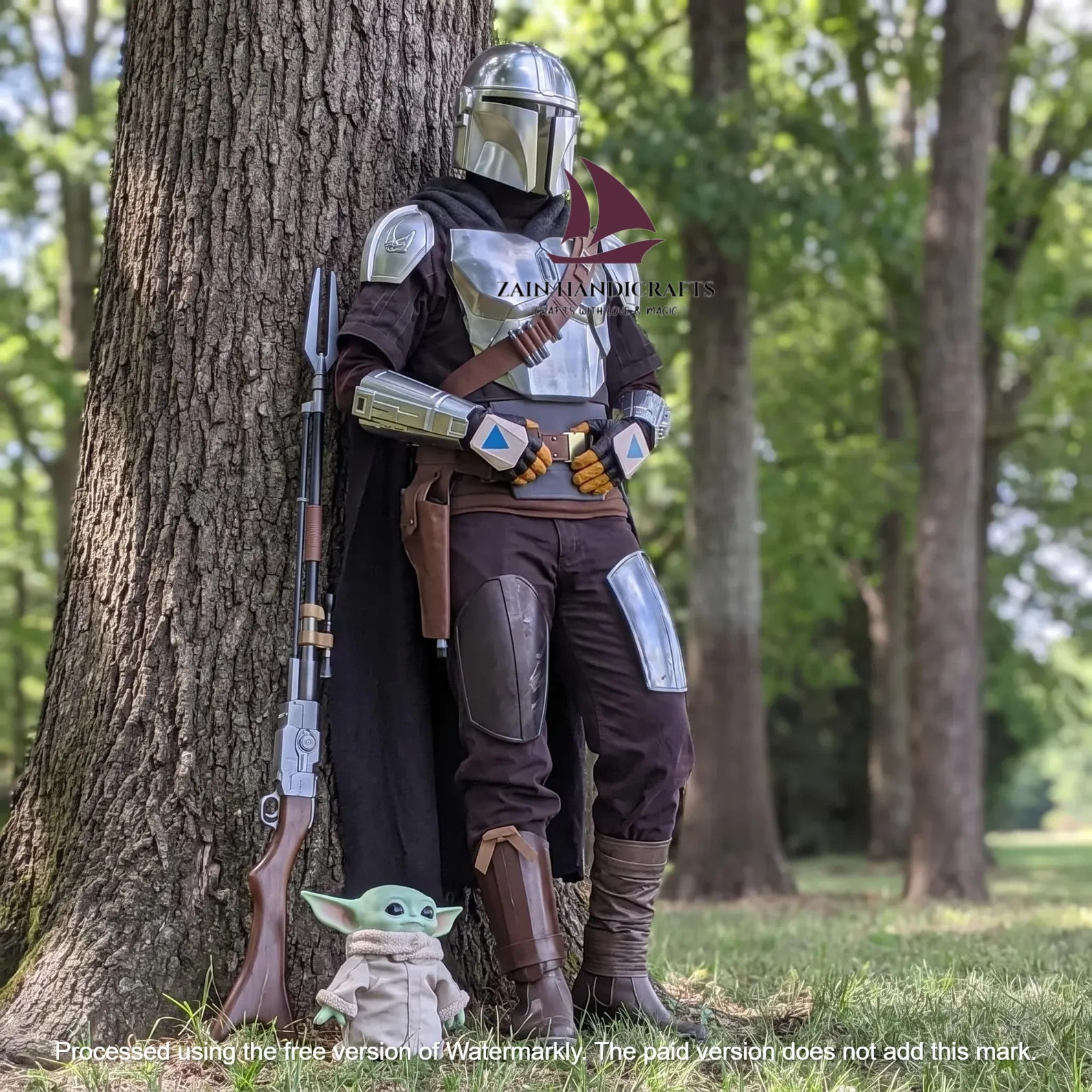 ZAIN Star Wars Inspired Mandolorian Space Bounty Hunter Costume Armored Cosplay
