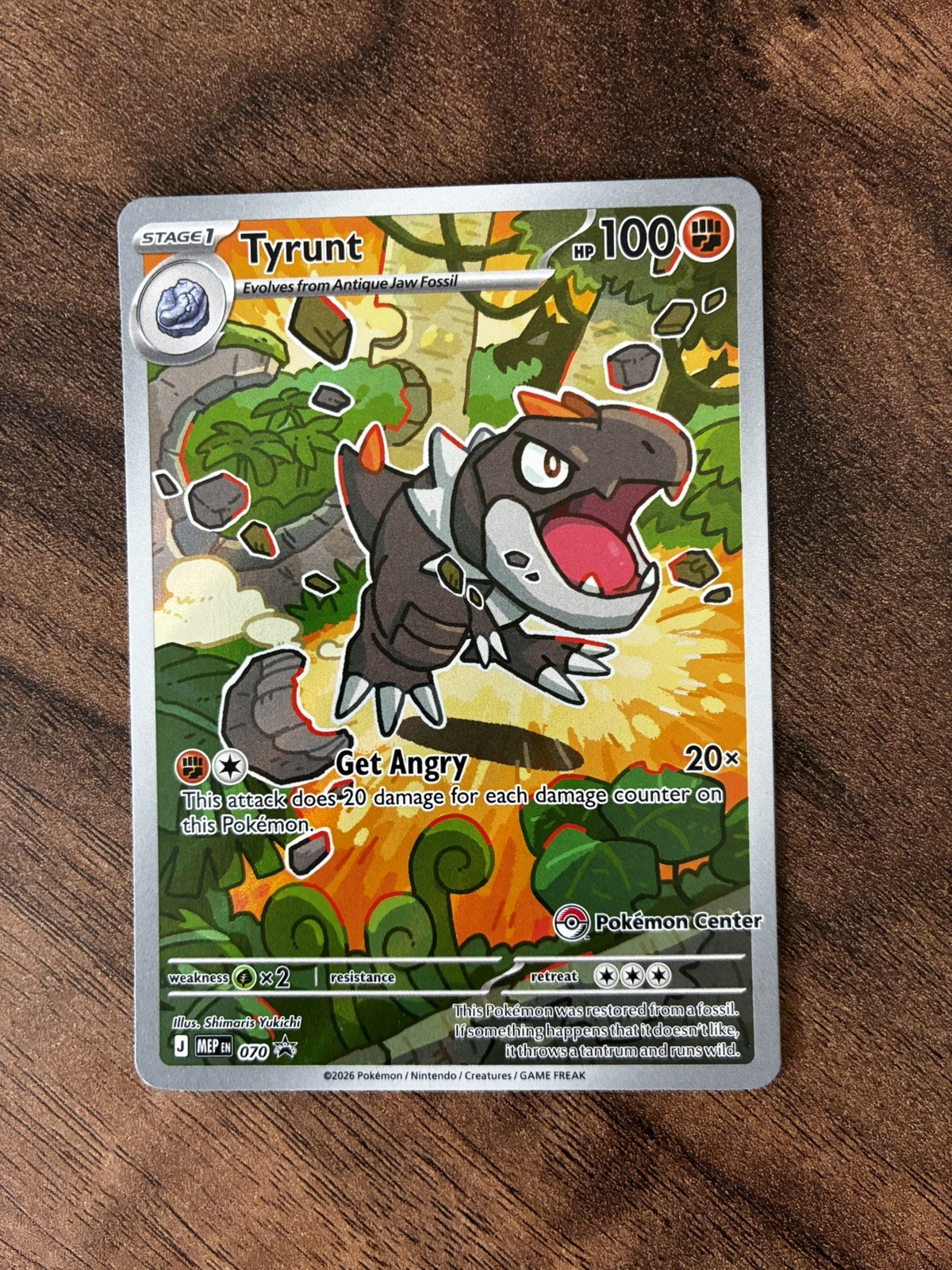 The Pokémon Company Pokémon TCG Tyrunt 070 Pokémon Center Holo Promo 2020 EN The Pokémon Company Pokémon TCG Tyrunt 070 Pokémon Center Holo Promo 2020 EN