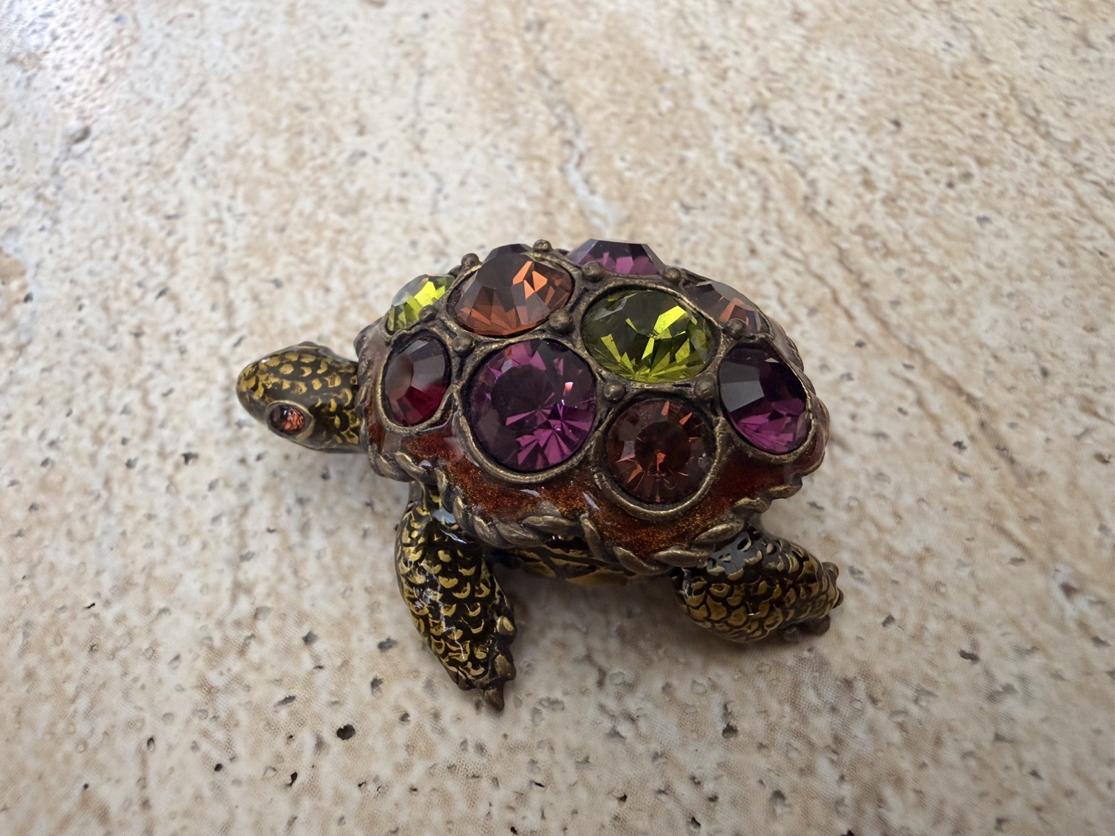 Jay Strongwater Mini Turtle Trinket Box 