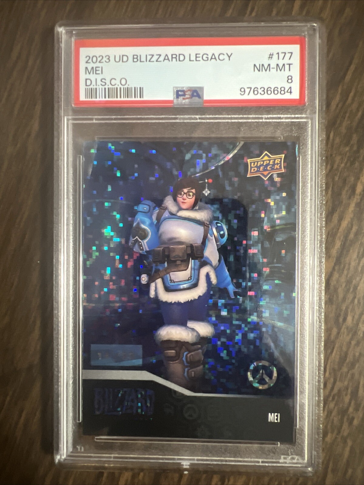 2023 Upper Deck Blizzard Legacy Collection Overwatch Mei D.I.S.C.O #177 PSA 8