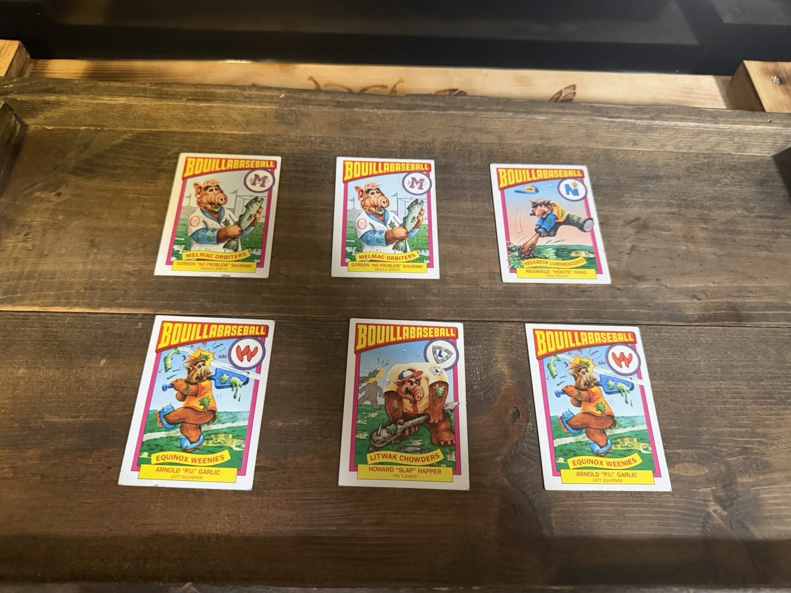 1987 Topps ALF Bouillabaseball Card Lot 7 Gordon Shumway Checklist Vintage