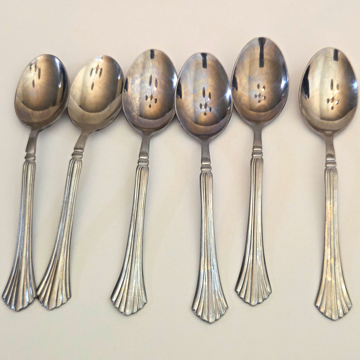 vintage Cambridge TRACY Stainless Steel China TEASPOON  SPOON Flatware Lot 6